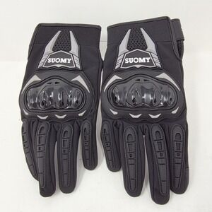 Suomy SU-18 Motorcycle Gloves XL Black Armored Touchscreen Waterproof Riding NIP